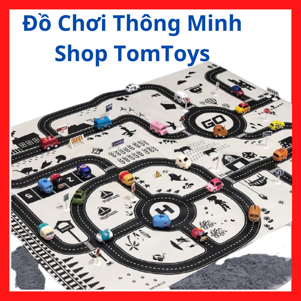 Thảm Giao Thông Thành Phố - Chống Thấm Nước, Chống Rách _ Tặng Kèm Bộ Biển Báo Giao Thông