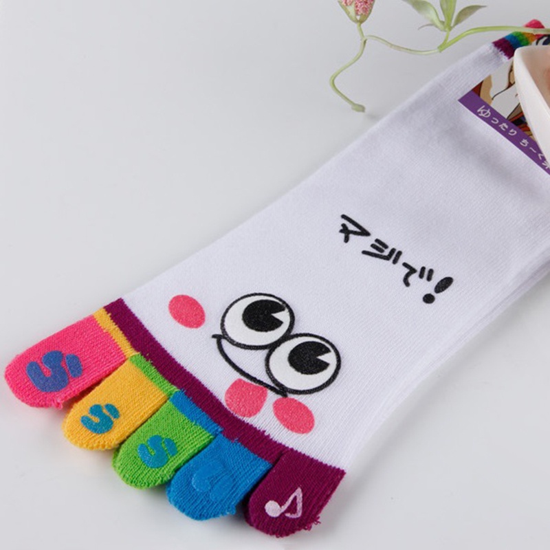1 Đôi Tất Xỏ Ngón Họa Tiết Hoạt Hình Chất Lượng Cao Jp5