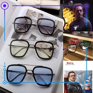 Gọng Kính Kim Loại Thời Trang Iron Man Người Sắt Tony Stark Mắt Màu Chống Tia UV