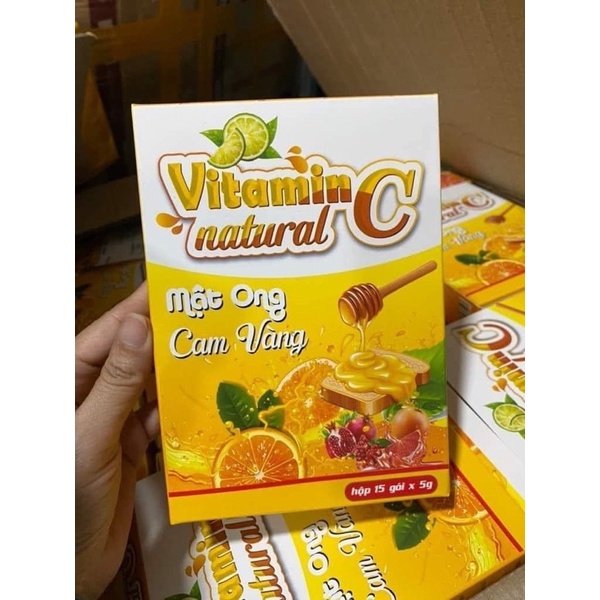 Bột Cam Hòa Tan Natural-C Mật Ong Cam Vàng, Nhiều Vitamin-C Giúp Tăng Sức Đề Kháng