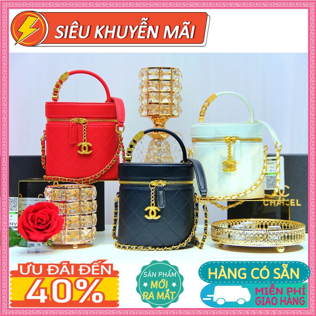 Túi Xách Nữ Cốp Tròn Quai Phụ Kiện Đeo Chéo (Có Hộp)