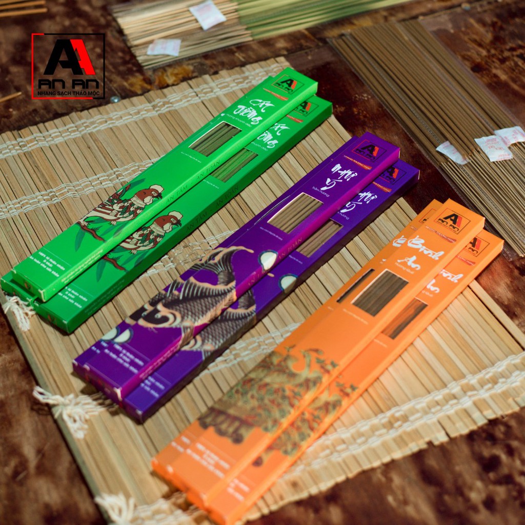 Nhang Trầm Hương An An Loại Cao Cấp Dài 38cm - Nhang trầm hương sạch ít khói, an toàn