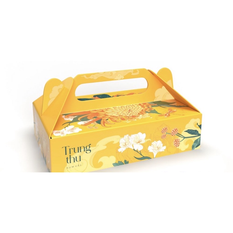 Hộp đựng bánh trung thu tay cầm 6 bánh 50-75g