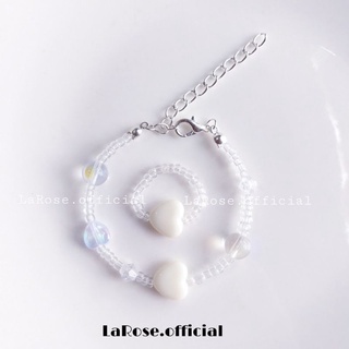 Vòng tay trái tim set hồng, set tím, set trắng