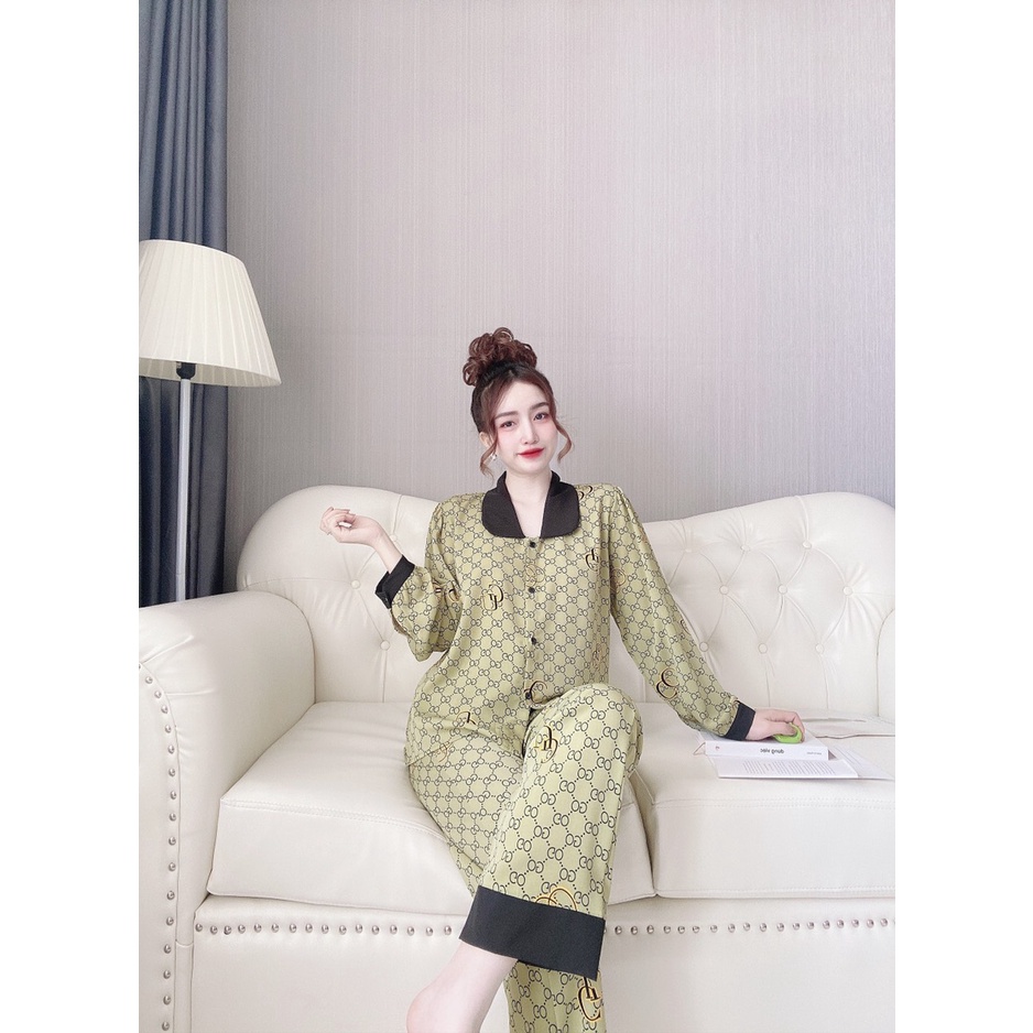sét đồ bộ mặc nhà lụa mango hot nhất hiện nay, pijama nữ tay dài quần dài, đồ ngủ cao cấp, sét bộ thun mềm mịn free ship