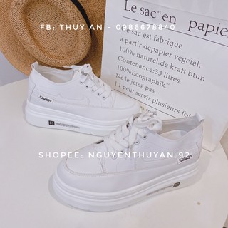 (Order) Giày sục thể thao trắng độn đế 6cm [VIDEO+ẢNH THẬT SHOP CHỤP]