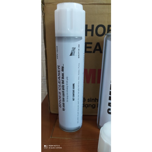 Bình bọt vệ sinh giày siêu tốc  dùng tích 650ml có kèm bàn trải