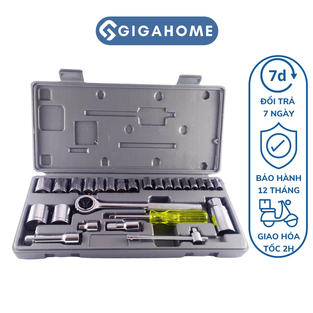Bộ Dụng Cụ Mở Bu Lông, Ốc Vít Đa Năng Sửa Chữa 39 Món Kèm Hộp Đựng GIGAHOME 2444