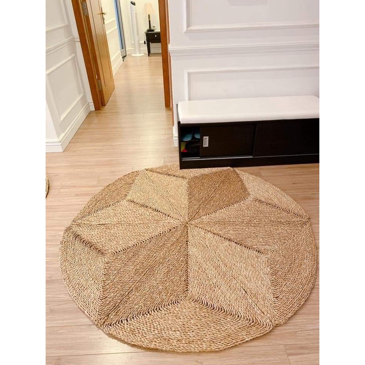 Thảm Cói Trải Sàn Hình Ngôi Sao Trang Trí Decor Nhà Cửa Chụp Ảnh Cực Xinh HÀNG xuất dư  Kích Thước 1m - Cói_Decor_HN