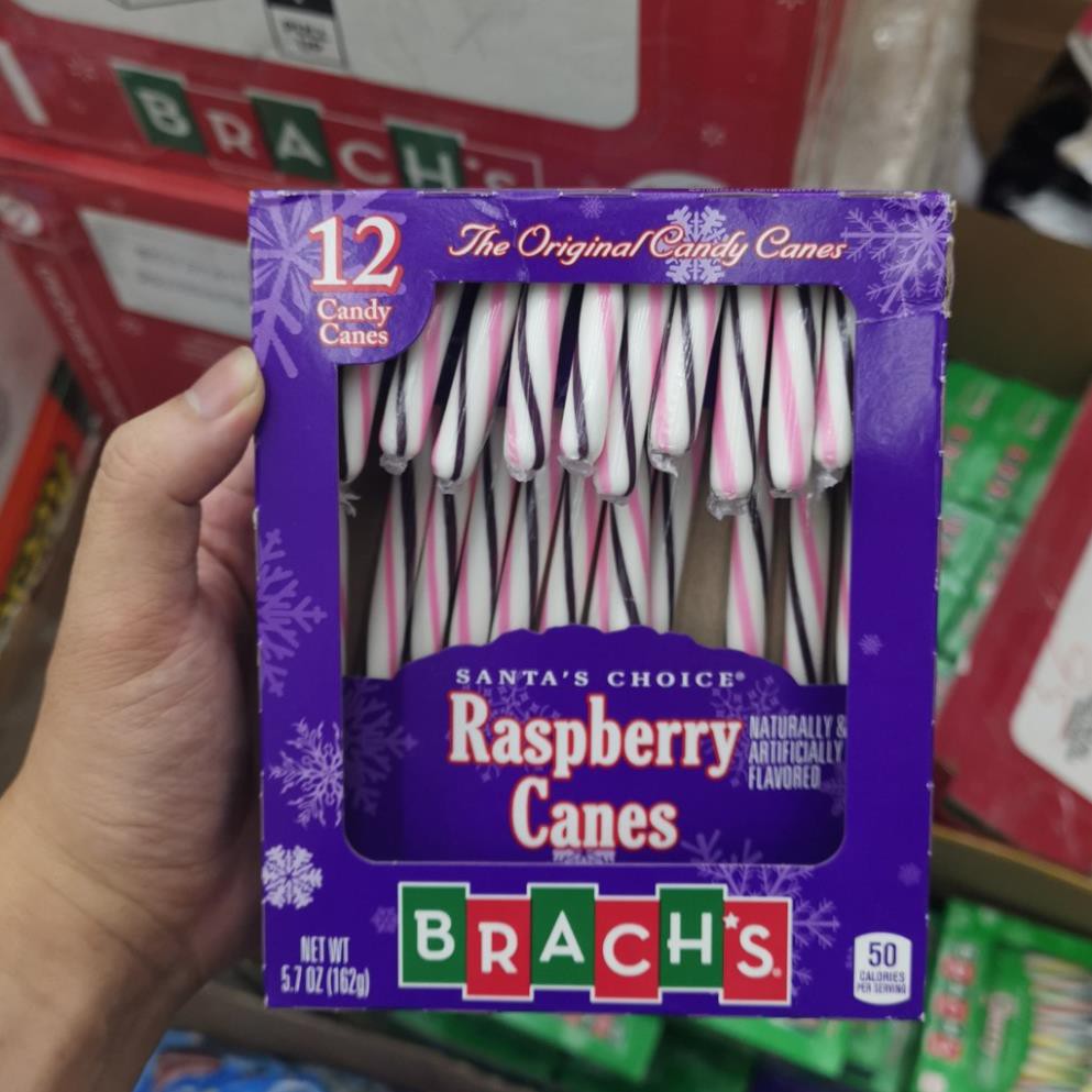 (7 mẫu) Kẹo gậy Candy Canes Giáng sinh hộp 12 cây