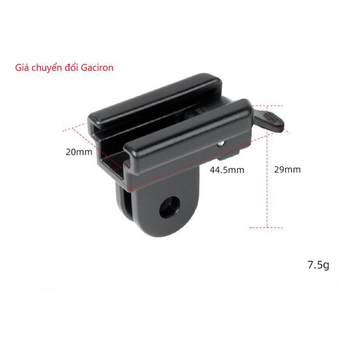 Giá lăp đèn Gaciron trước potang chân Gopro cho xe đạp
