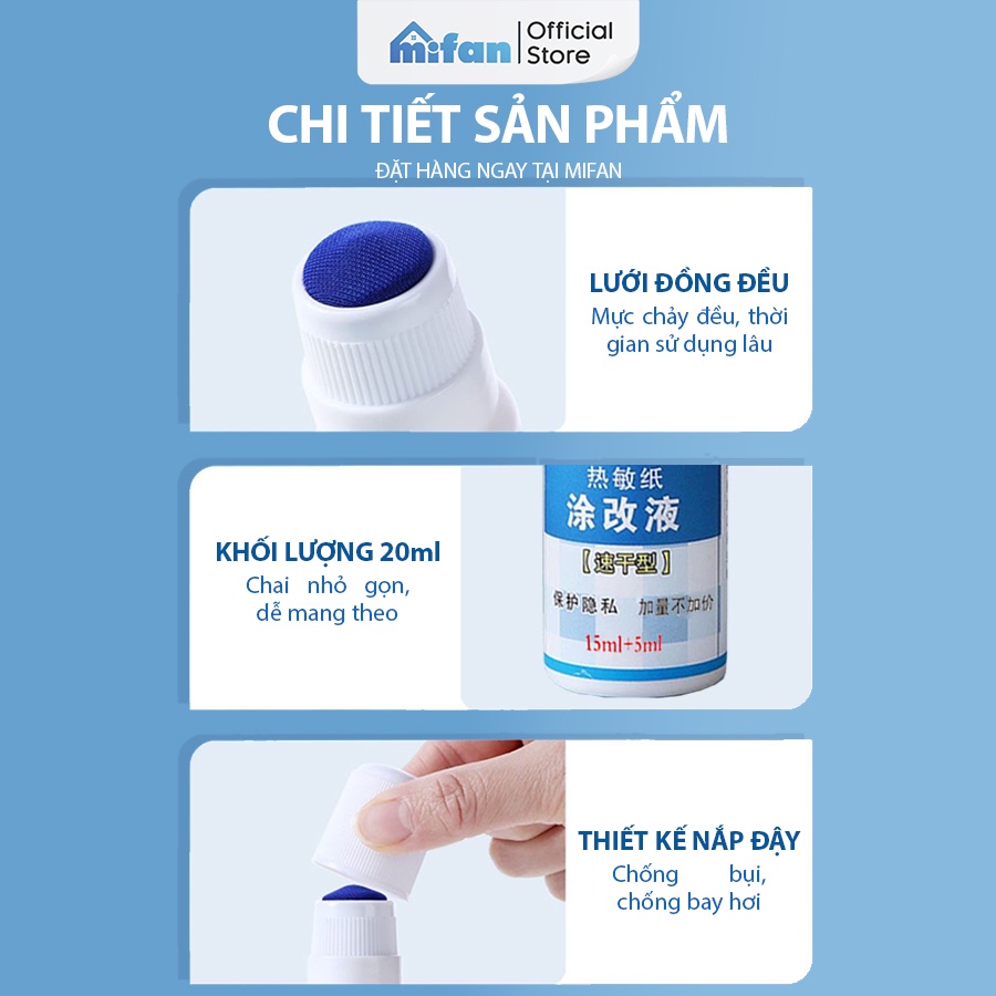Chai Tẩy Mực In Nhiệt Che Tên Sản Phẩm LKB 20ml - Nhỏ gọn, nhanh khô