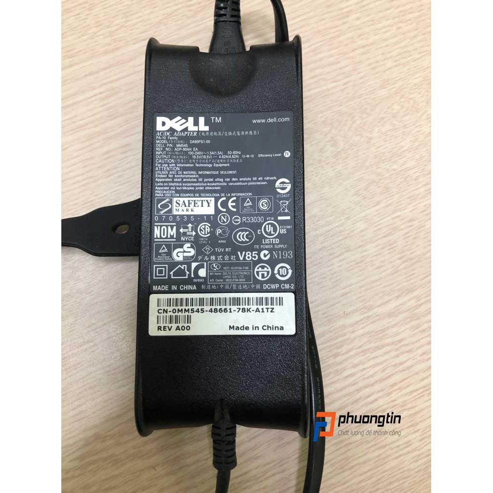 Adapter sạc zin Dell 90W 19.5V-4.62A kim lớn