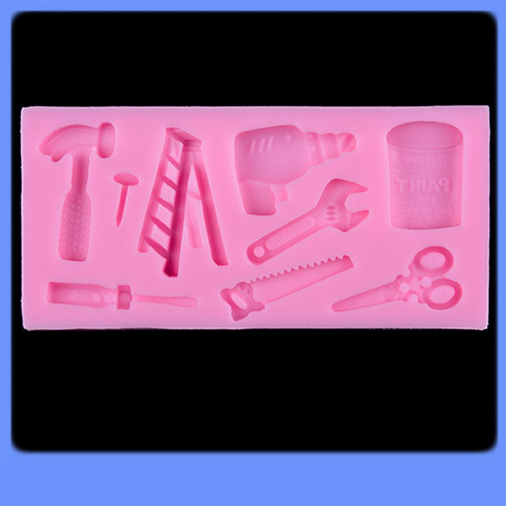 Khuôn Silicon làm bánh taojo hình các công cụ sửa chữa độc đáo