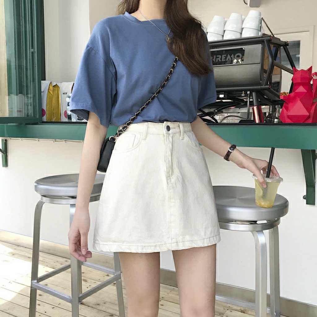 Chân Váy kaki nữ bassic form A lưng cao có quần trong m506