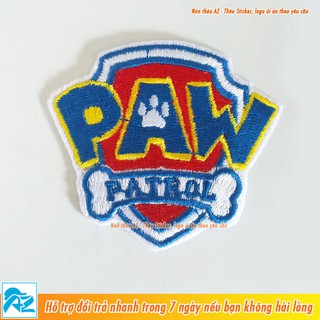 Sticker ủi thêu hình Chó cứu hộ Paw Patrol - Patch ủi vá quần áo balo S33