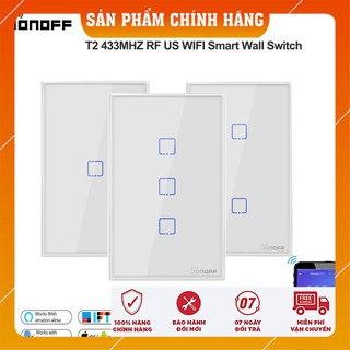 Công Tắc (Wifi + RF433) Sonoff T2 US 3 Nút Cao Cấp (New version 2019)
