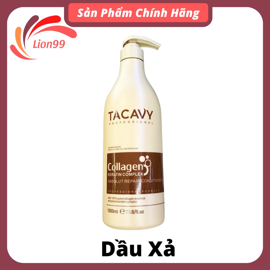 Cặp dầu gội xả TACAVY 500ml 1000ml giảm gãy rụng phục hồi tóc hư tổn khô xơ hàng chính hãng