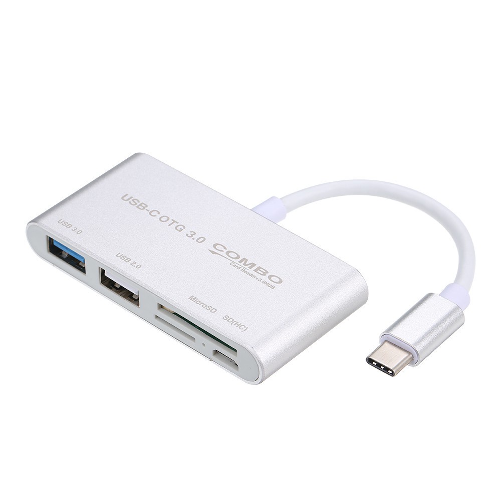 Hub Đọc Thẻ Nhớ OTG USB 3.0 5 Trong 1 Với Đầu Đọc SD / TF Cho MacBook