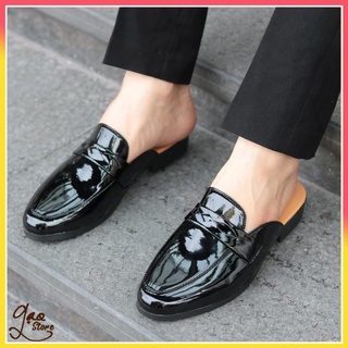Giày Sục Nam Da Bóng Đơn Giản  [ Bảo Hành 3 Tháng ] Mã L196