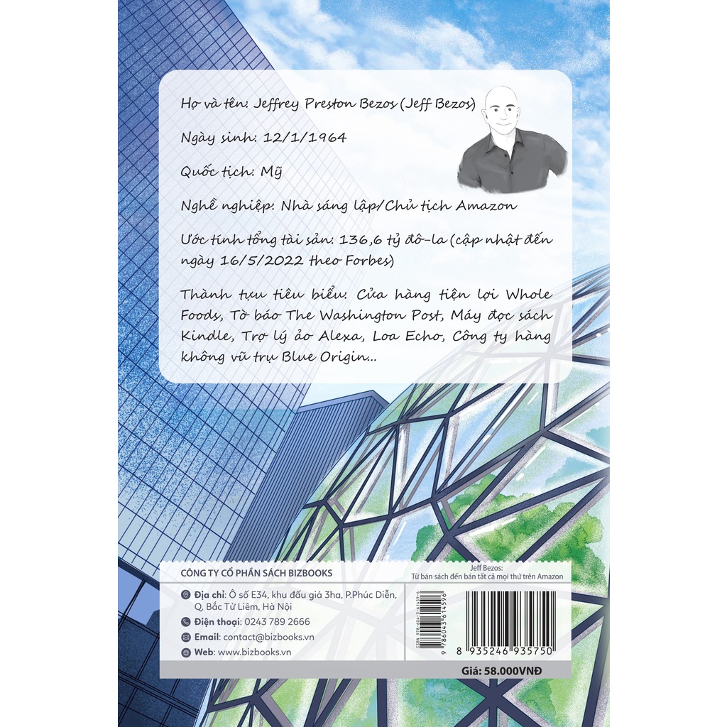 Sách - Jeff Bezos - Từ bán sách đến bán tất cả mọi thứ trên Amazon - Bộ Ươm mầm tỷ phú nhí Bizbooks