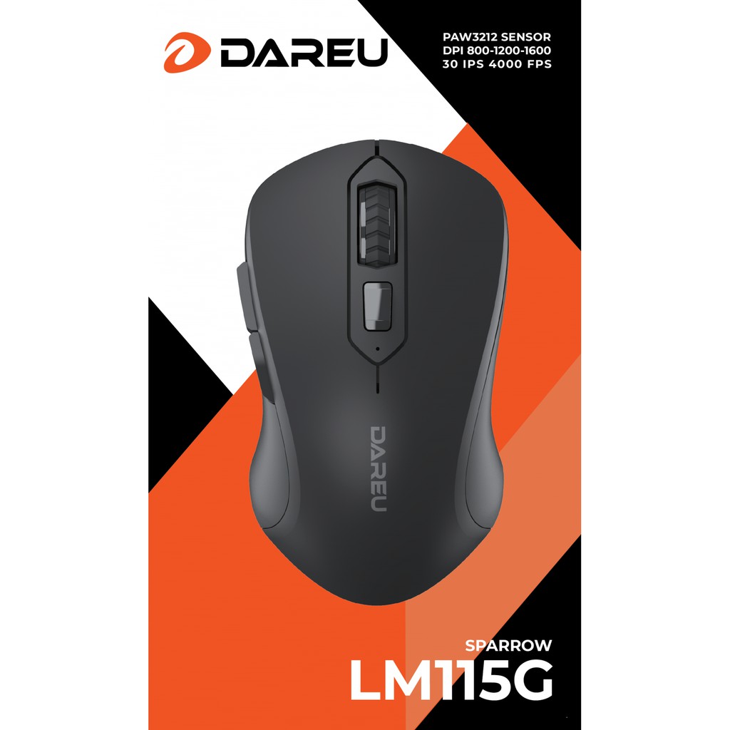 Chuột không dây DAREU LM115G Black.