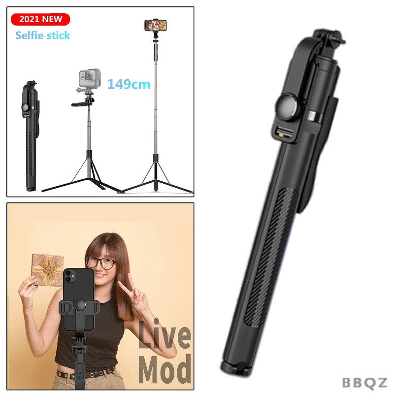 Gậy Chụp Ảnh Tự Sướng Bằng Nhôm Kết Nối Bluetooth Không Dây Xoay 360 Độ Có Điều Khiển Từ Xa Điện Thoại | BigBuy360 - bigbuy360.vn