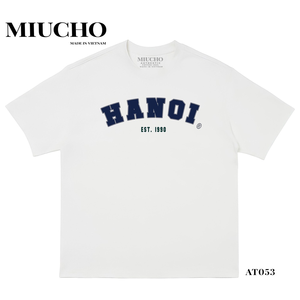 Áo phông nữ form rộng tay lỡ unisex đẹp, áo thun nữ form rộng tay lỡ unisex cotton hàn quốc AT053 Miucho basic tee