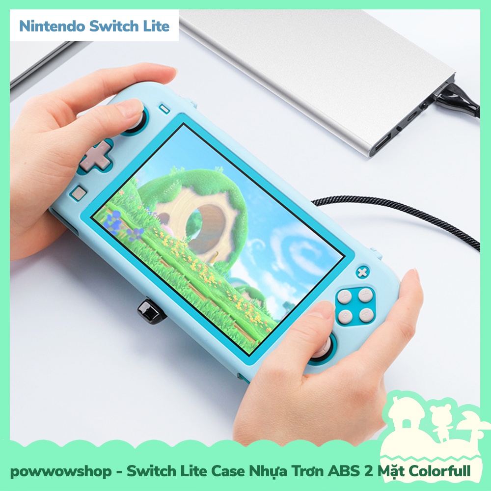 [Sẵn VN - Hỏa Tốc] Switch Lite Case Ốp Nhựa Trơn ABS 2 Mặt Cho Máy Game Nintendo Switch Lite Colorful