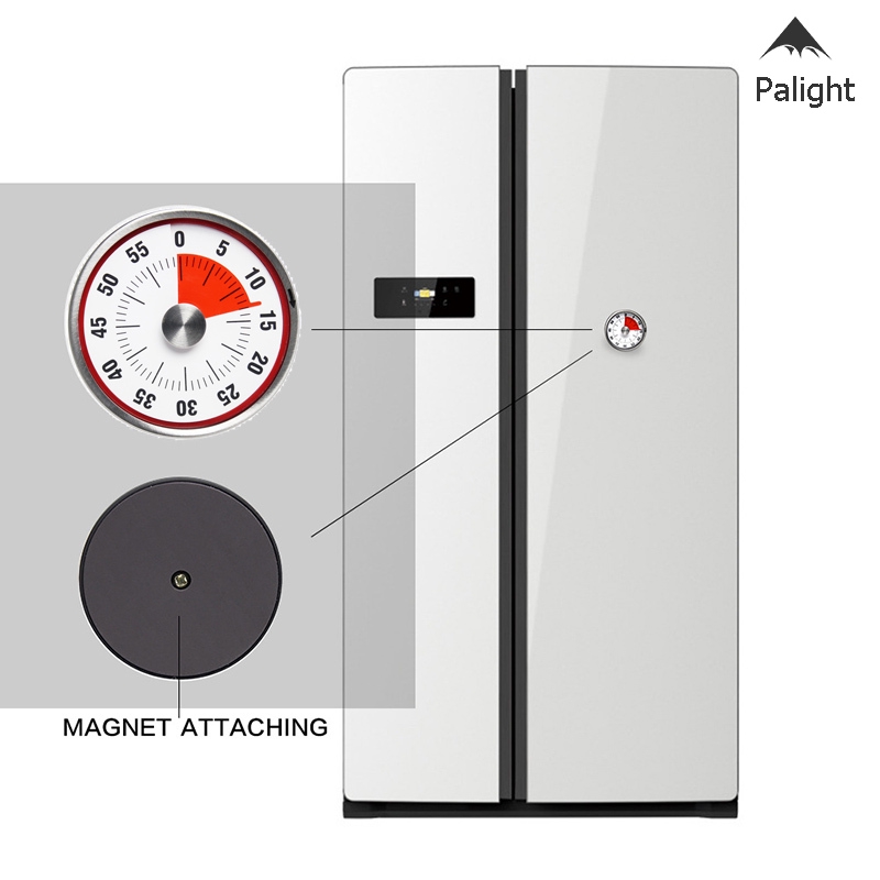 【☀palight】Kitchen Timer Magnetic Mechanical Cooking Alarm Counter Clock Manual Countdown