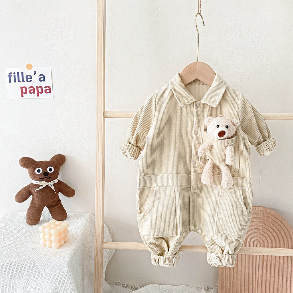 Áo liền quần Sanlutoz bằng cotton tay dài kiểu dáng mới lạ dành cho bé trai