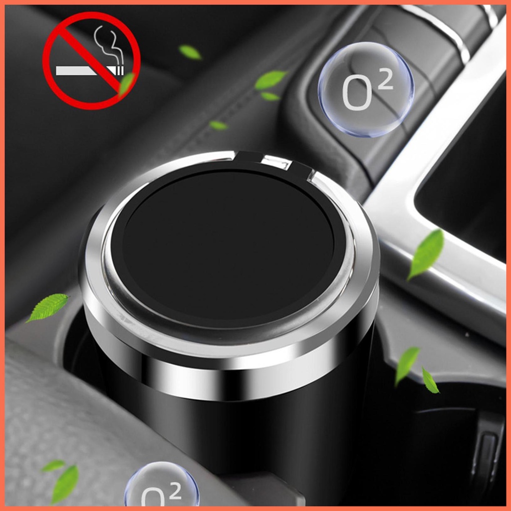 Gạt Tàn Thuốc Mini Bằng ABS & Kim Loại Không Khói Kèm Giá Đỡ Có Thể Tháo Rời Dễ Dàng Làm Sạch Cho Xe Hơi