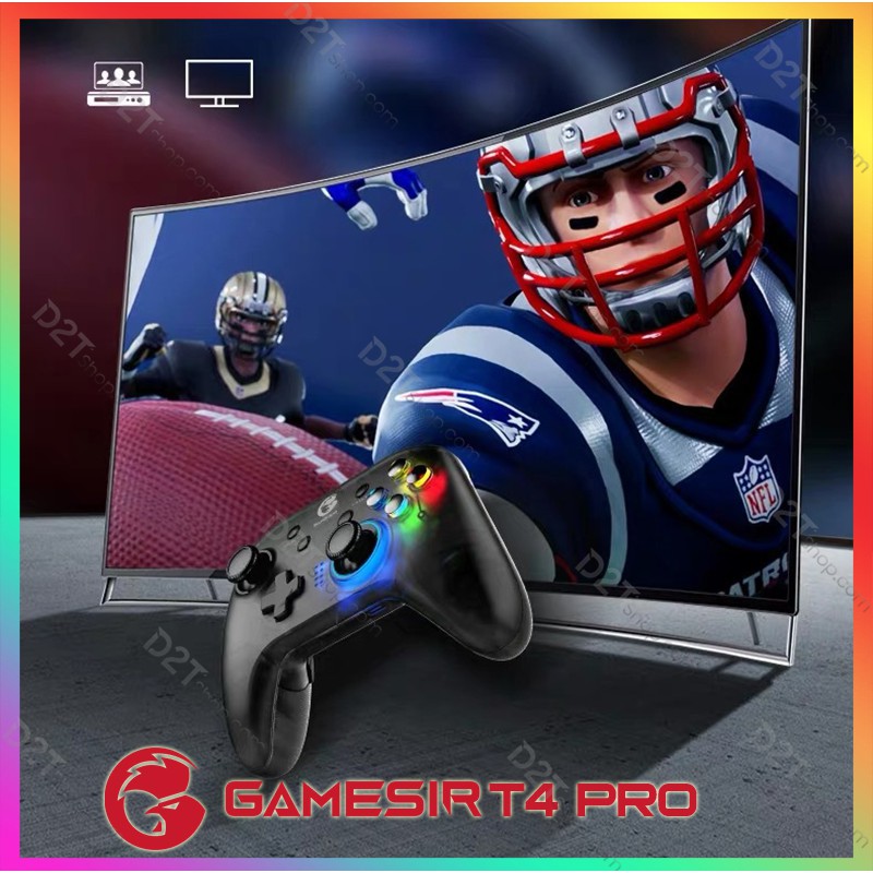 Gamesir T4 Pro |Tay cầm game bluetooth,con quay 6 trục có rung chơi game trên Androi/iOS/MacOS/Switch Nintendo/WindowPC