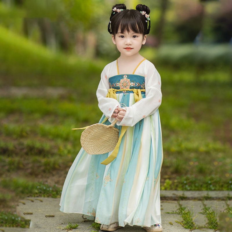 Đầm Hán Phục Cổ Điển Thời Trang Cho Bé Gái