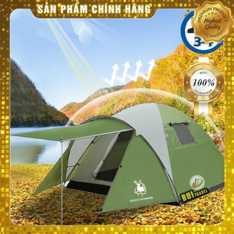 Lều phượt chống mưa UV 2 lớp có mái hiên 3-4 người Gazelle Outdoors GL1313