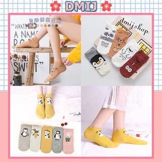 Tất nữ cổ thấp nhiều màu vớ nữ cổ thấp hình thú đáng yêu