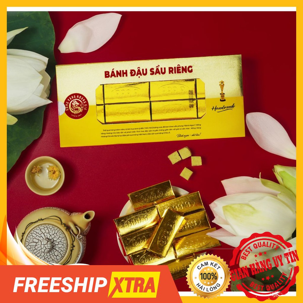 HÀNG XUẤT NHẬT - BÁNH ĐẬU XANH SẦU RIÊNG 170g - RỒNG VÀNG HOÀNG GIA - Vị sầu riêng thượng hạng