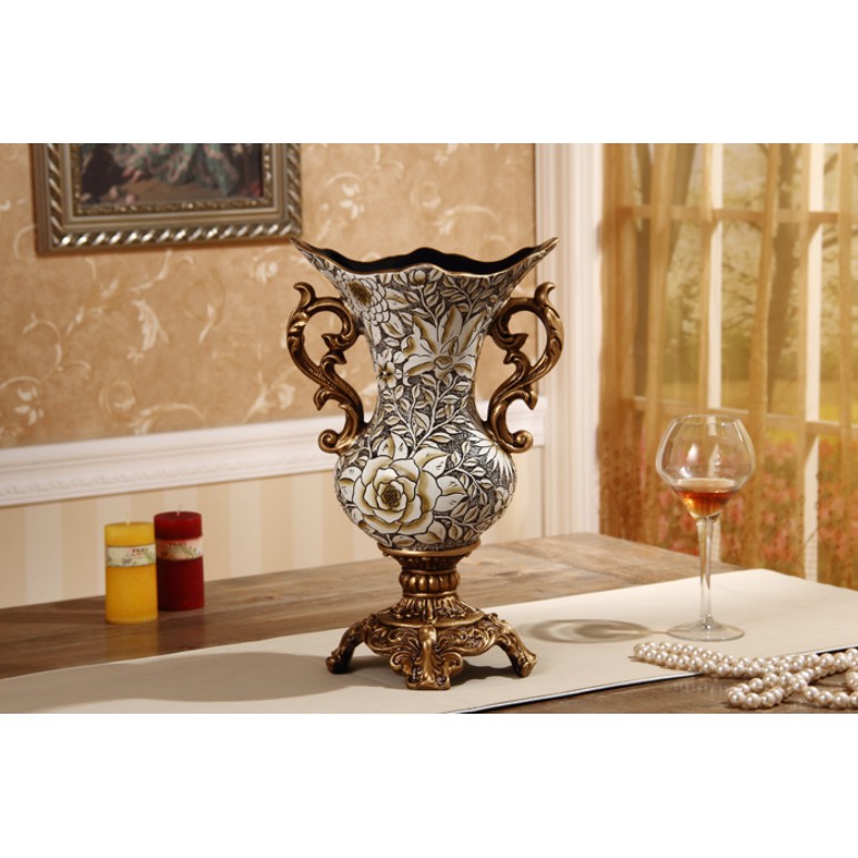 Bình hoa họa tiết vẽ hoa tinh tế mang phong cách tân cổ điển BH21