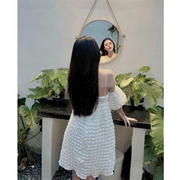 Đầm Babi Doll Form Xòe tiểu thư Xốp quảng châu