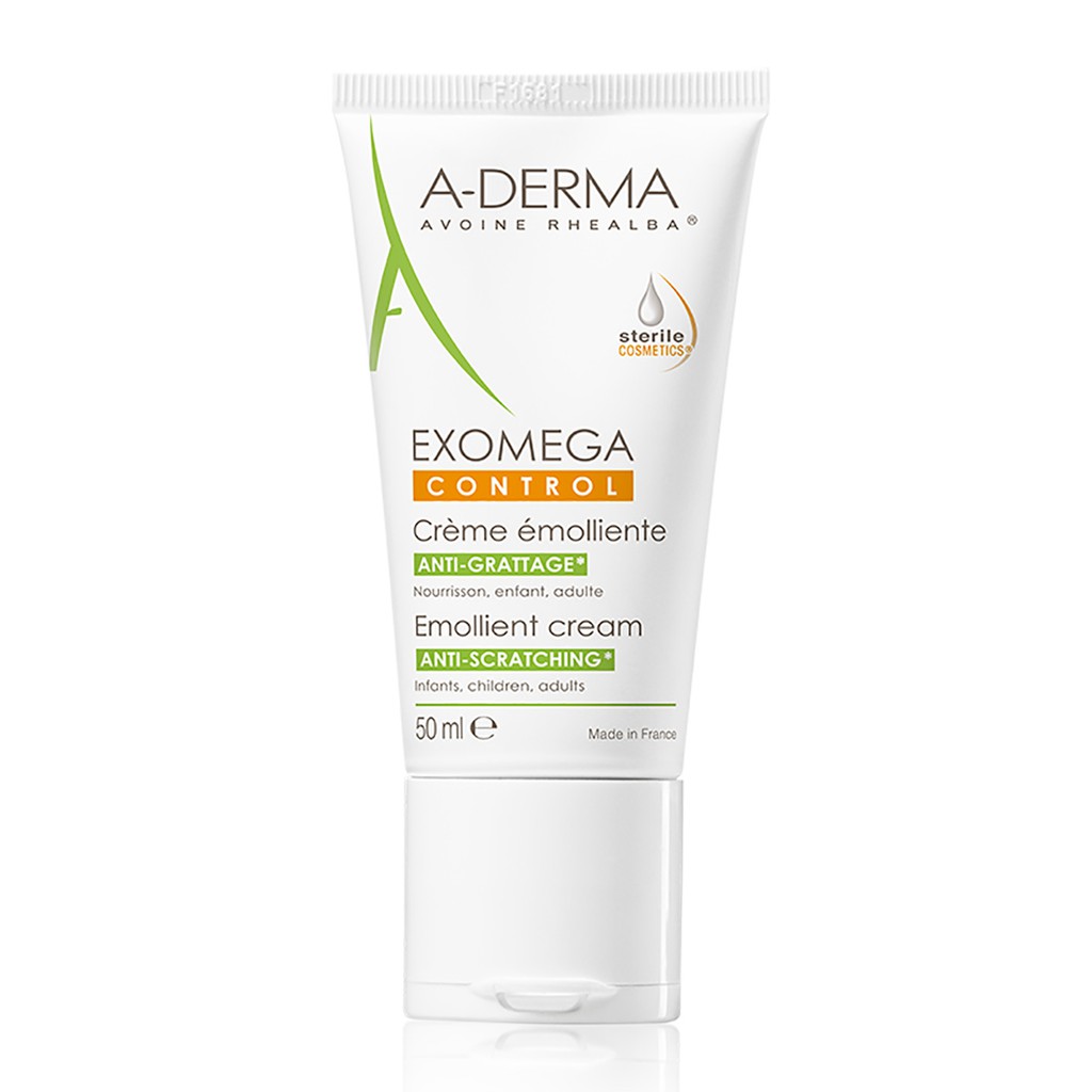 A-DERMA Kem dưỡng cho da khô, rất khô, viêm da cơ địa EXOMEGA CONTROL EMOLLIENT CREAM 50ML