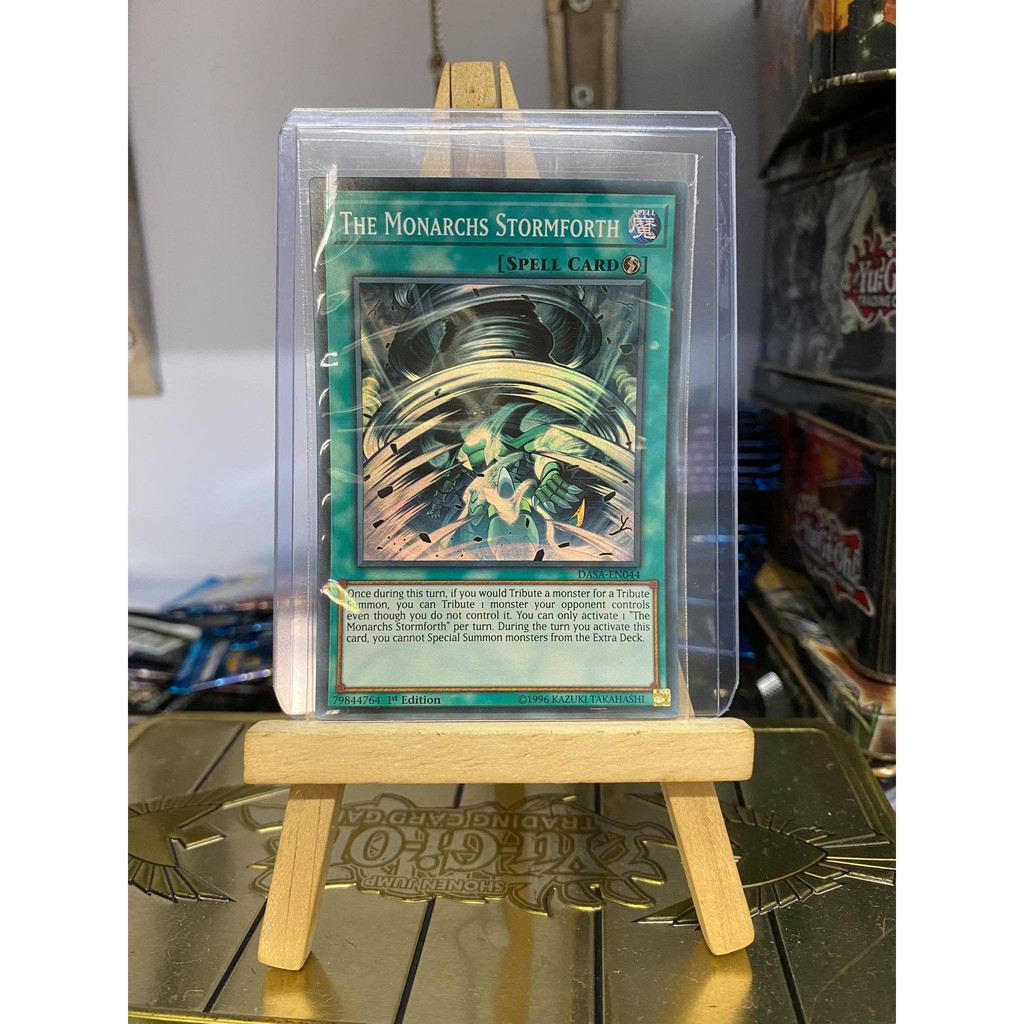 [ Dưa Hấu Yugioh ] Lá bài thẻ bài The Monarchs Stormforth - Super Rare - Tặng bọc bài nhựa bảo quản
