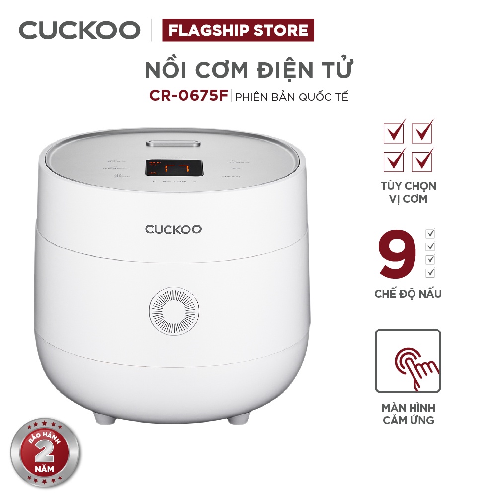 Nồi cơm điện tử CUCKOO CR-0675F phiên bản quốc tế 1,08 lít - Hàng chính hãng