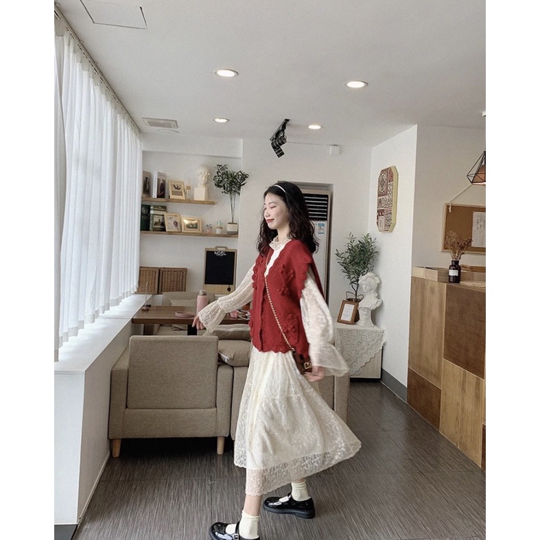 Đầm Nữ Chất Ren Dáng Babydoll Hàng Quảng Châu M012-Violet