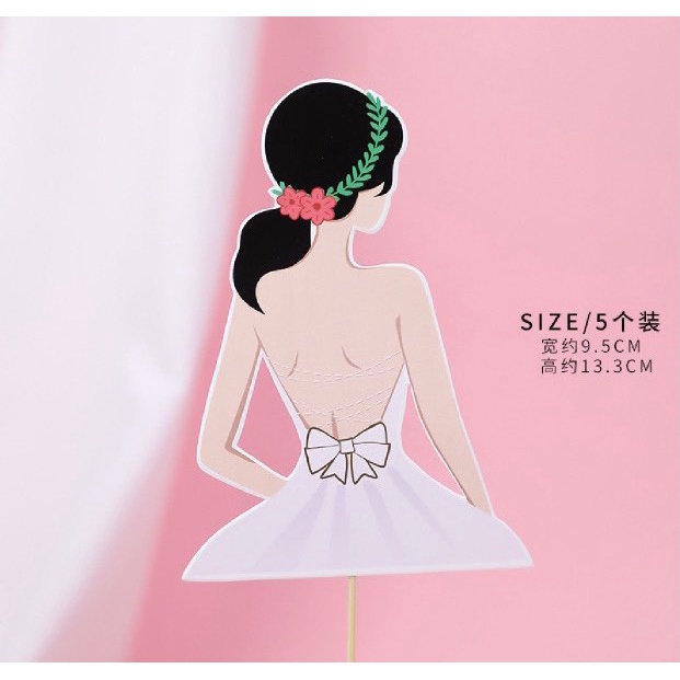 5 set 10 cô gái giấy quay lưng