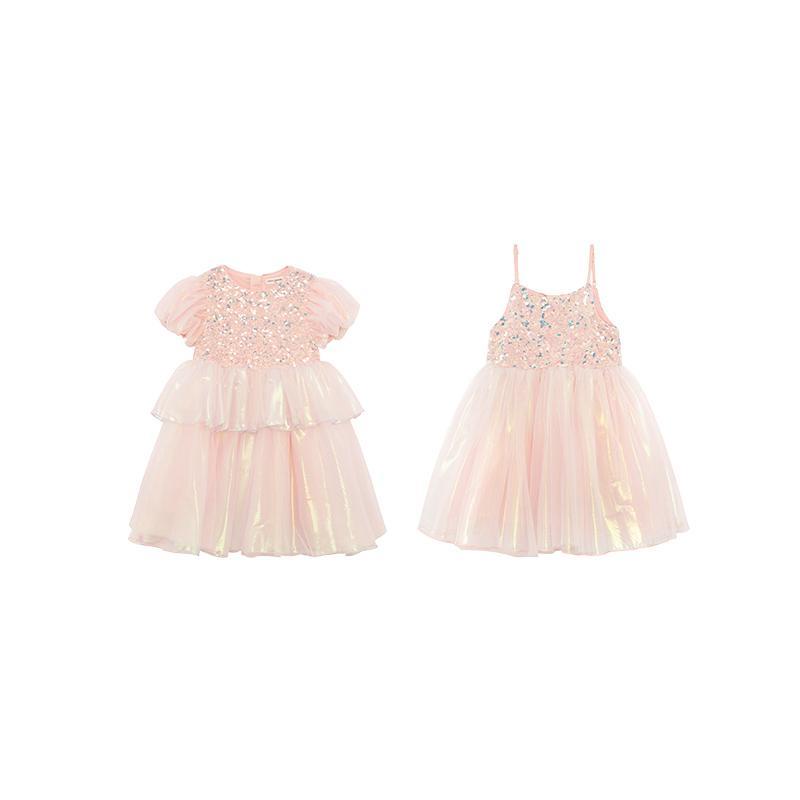 Đầm công chúa đính kim sa nhiều màu sắc phong cách phương tây thời trang cho bé gái