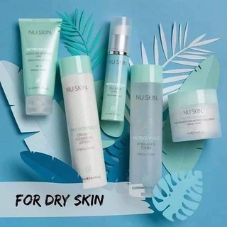 Bộ 4 món Nuskin Nutricentials sữa rửa mặt toner cream dưỡng trắng mịn sáng da se lỗ chân lông
