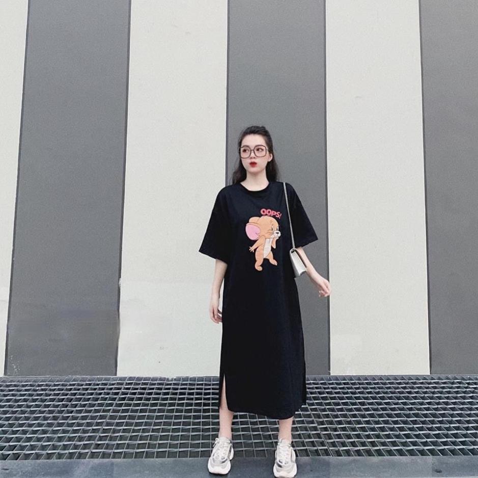 Đầm Suông Chú Chuột form Rộng, Full Màu, Có Túi Dáng Free size | BigBuy360 - bigbuy360.vn