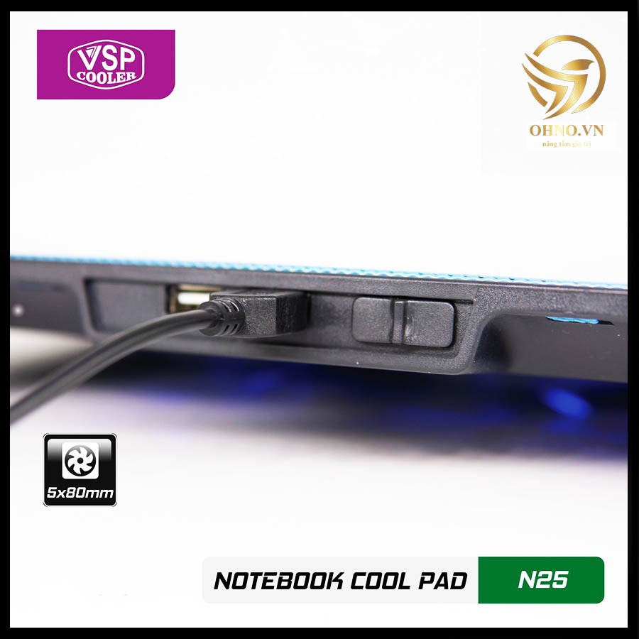 Quạt Làm Mát Laptop N25 5 Fan Quạt Hút Gió Tản Nhiệt Máy Tính – OHNO Việt Nam