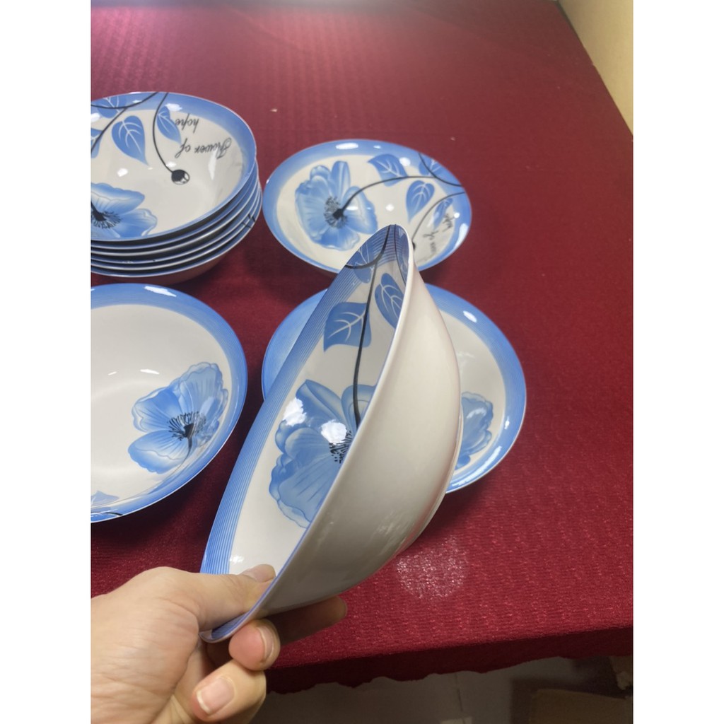 Tô sứ loe 20cm cao cấp Bát Bảo họa tiết xanh lam bền – đẹp – rẻ, since_1977