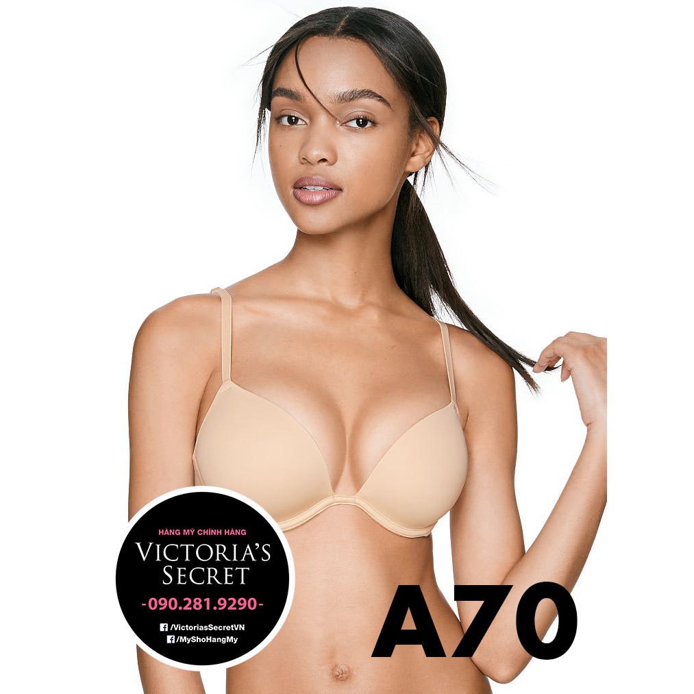 32A/A70 - Áo VS Super Push-up, màu nude , nâng nhiều - Super Nude, Pink Victoria's Secret